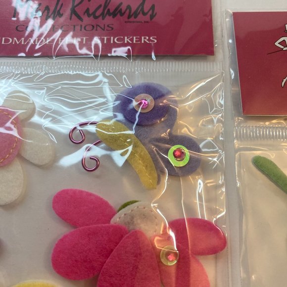 Scrapbook Embellishments Felt Stickers Flowers Pig Sheep Paper Crafts - Picture 12 of 13